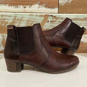 🌸SOLD🌸 PIKOLINOS Women's Booties Ankle Boots Brown Metallic Leather Sz 9-9.5